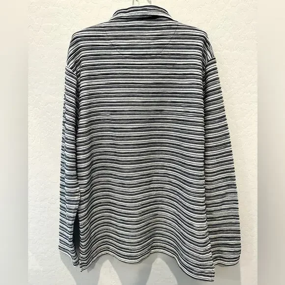 URBAN OUTFITTERS | Men’s Striped Quarter-Zip Collared Pullover | Size Medium - Picture 5 of 8